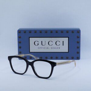 Gucci GG0566ON 001 Square Eyeglasses - Black 52mm